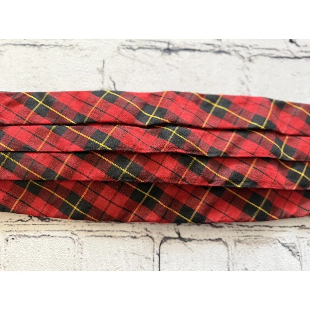 Vintage After‎ Six By Rudofker Red and Black Cummerbund Size L Adjustable to 40